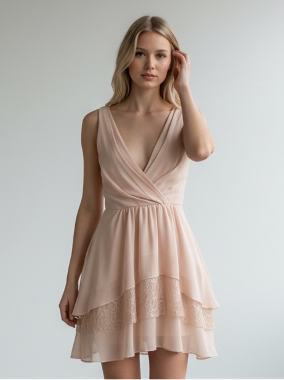 BCBG Dress Peachy Pink Size 2 Spring Summer Whimsical